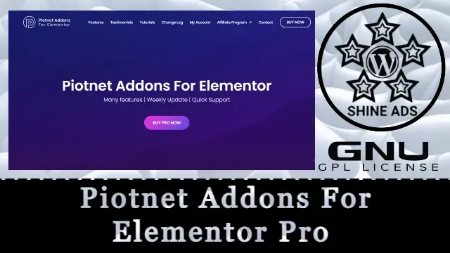 Piotnet Addons For Elementor Pro Free Download v7.1.71