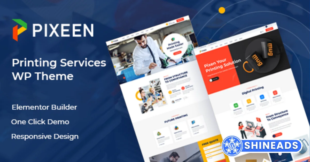 Pixeen Theme – Printing Services Company WordPress Theme + RTL Free Download v2.0.2