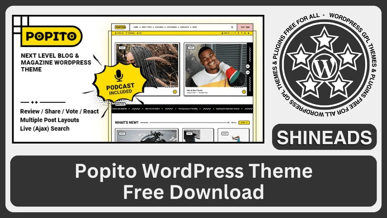 Popito WordPress Theme Free Download v2.0