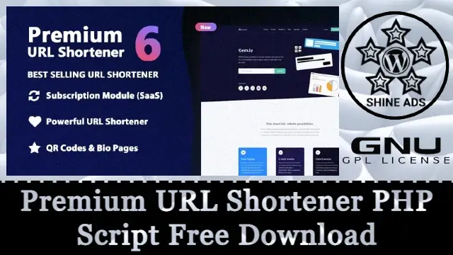 Premium URL Shortener PHP Script Free Download v7.8.4