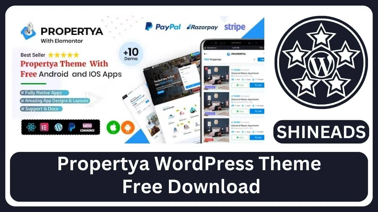 Propertya WordPress Theme Free Download v1.1.6