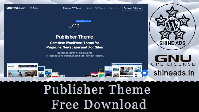 Publisher Theme Free Download v7.12.0