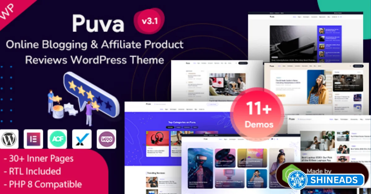 Puva Theme – Online Blogging & Affiliate Product Reviews WordPress Theme Free Download v3.1