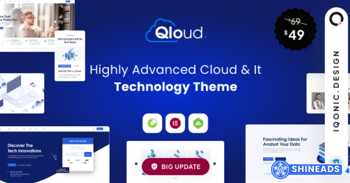 Qloud – Responsive Cloud Computing & Server WordPress Theme Free Download v3.3.1
