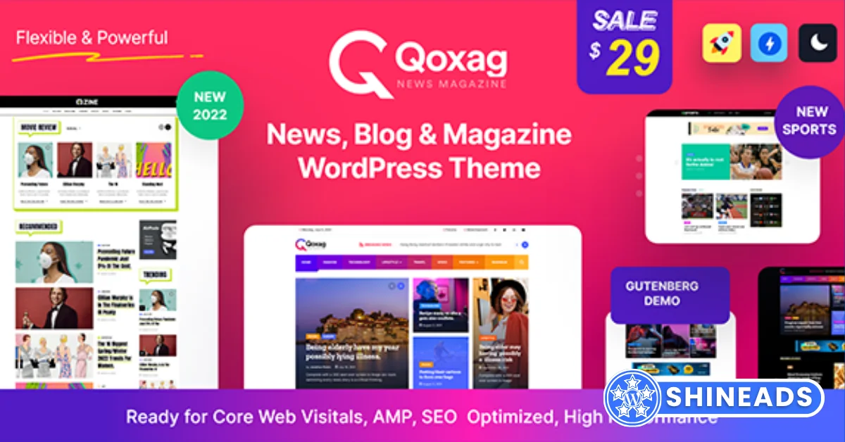 Qoxag Theme – WordPress News Magazine Websites Free Download v2.1.1