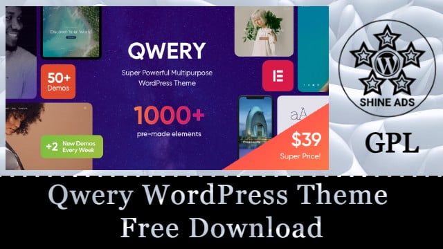Qwery WordPress Theme Free Download v3.6.1