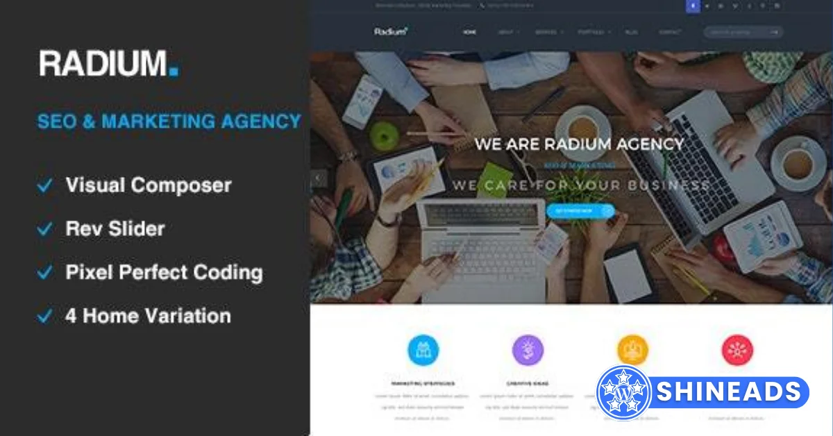Radium – SEO /Digital Agency WordPress Theme  Free Download v2.6
