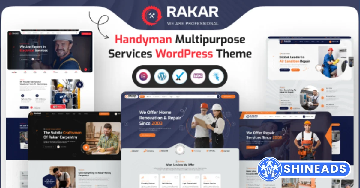 Rakar – Multipurpose Services WordPress Theme  Free Download v1.0.0