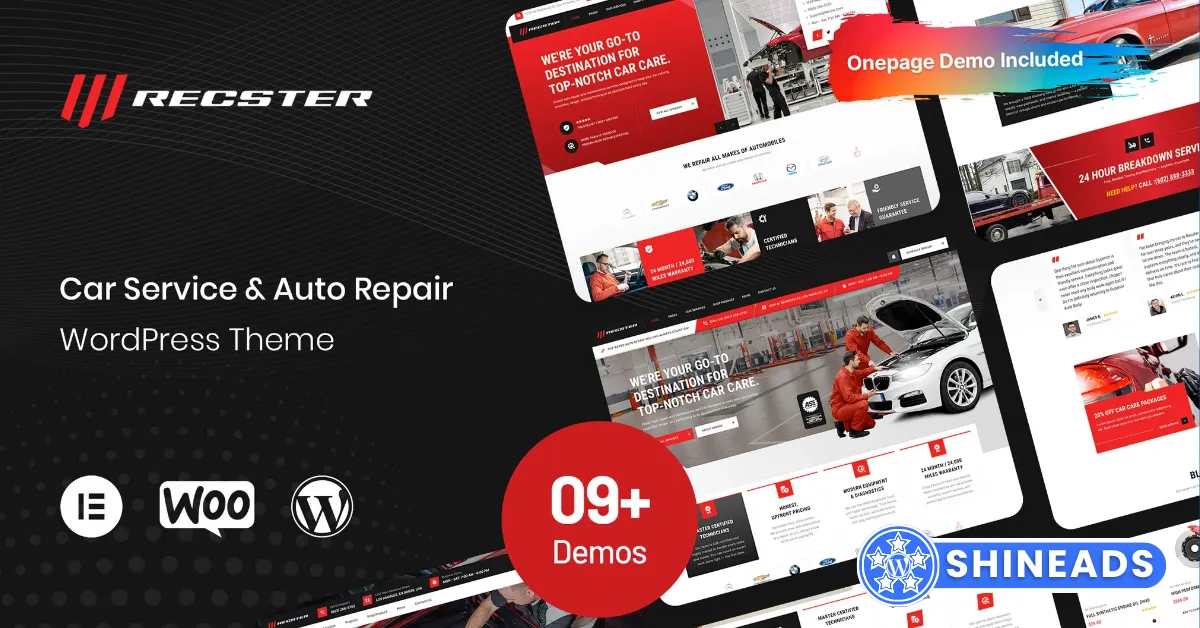 Recster – Car Service & Auto Repair Theme Free Download v1.0.0