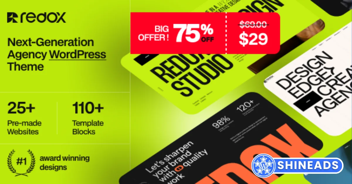 Redox – Creative Agency Portfolio WordPress Theme  Free Download v1.0.5