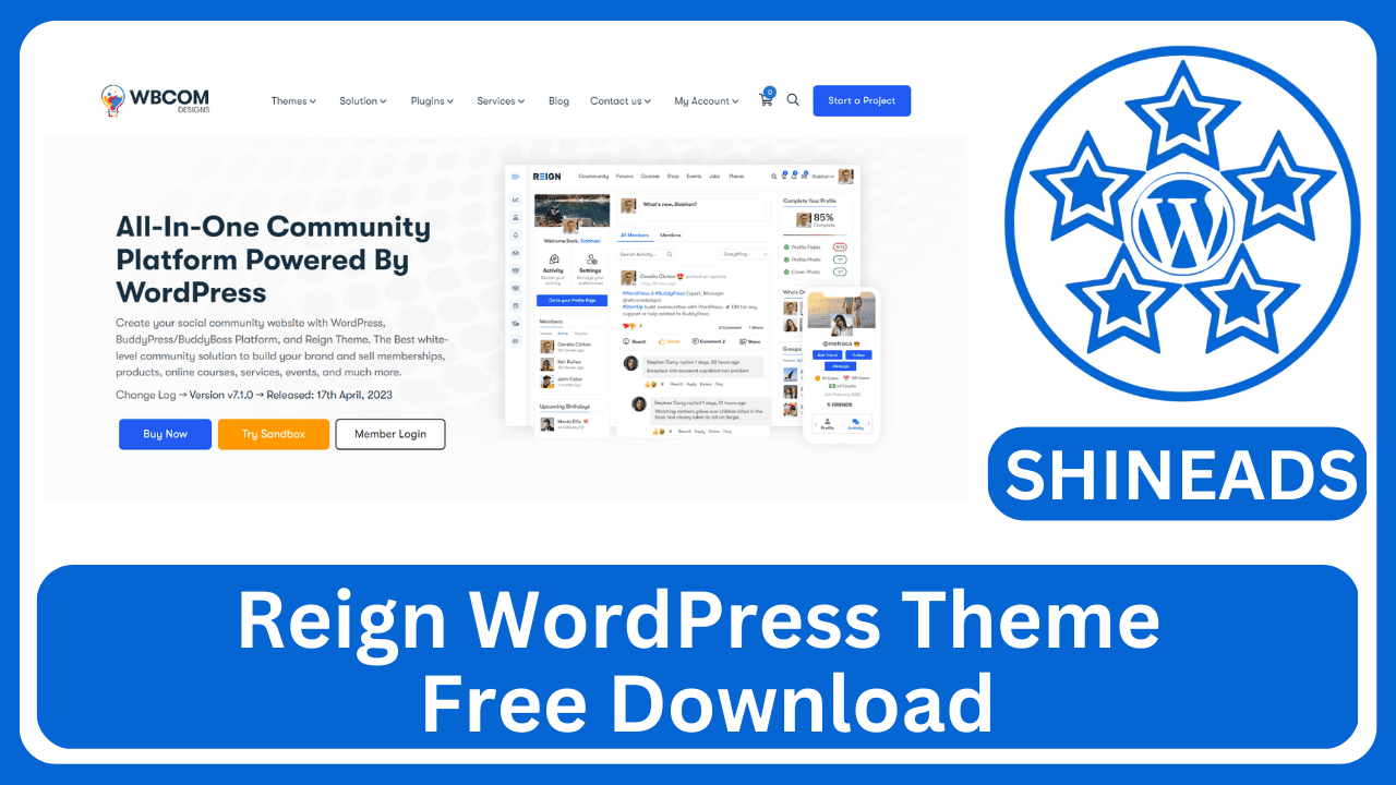 Reign WordPress Theme Free Download v7.5.6