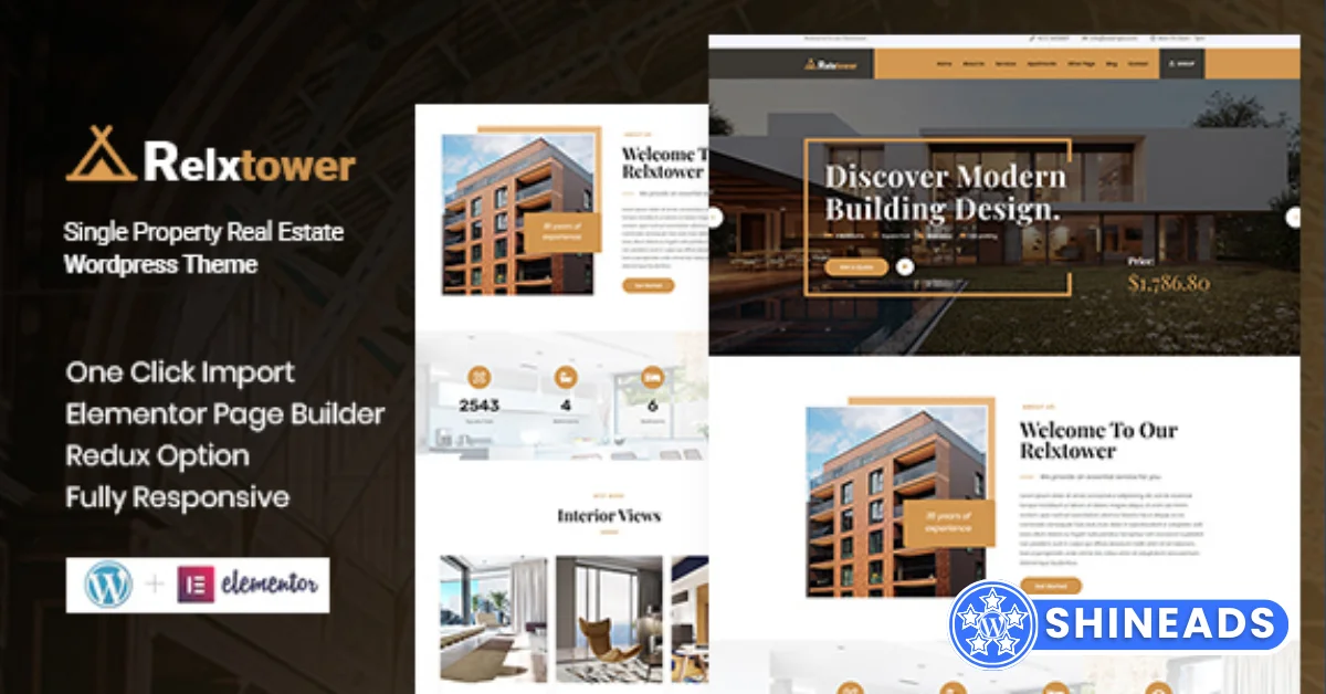 Relxtower – Single Property WordPress Theme  Free Download v1.0