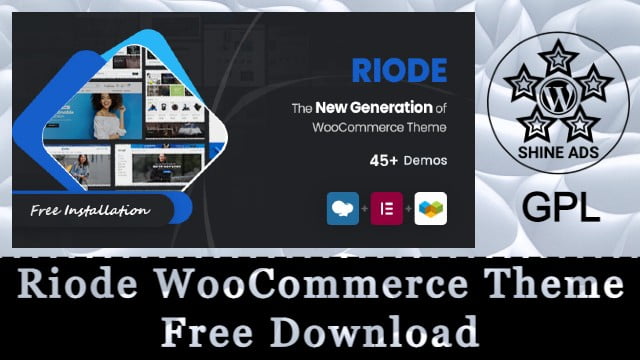 Riode WooCommerce Theme Free Download v1.6.29