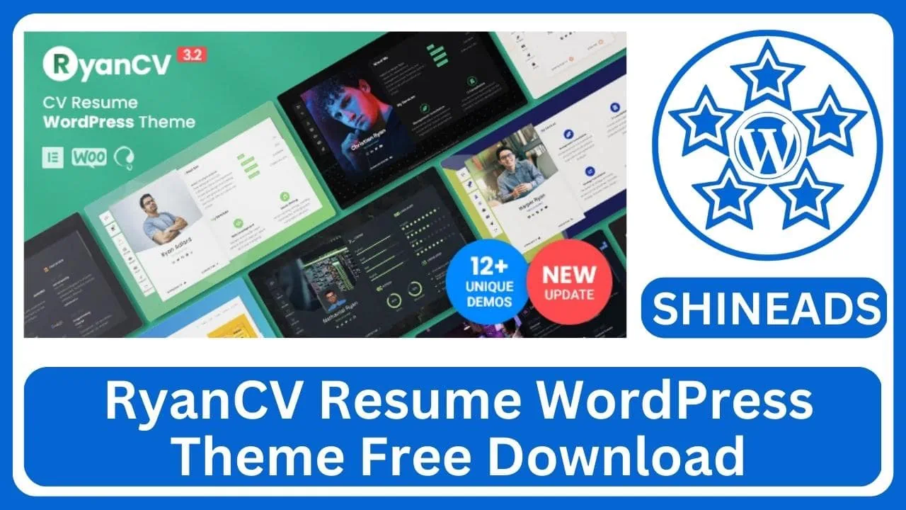 RyanCV Resume WordPress Theme Free Download v3.9.2