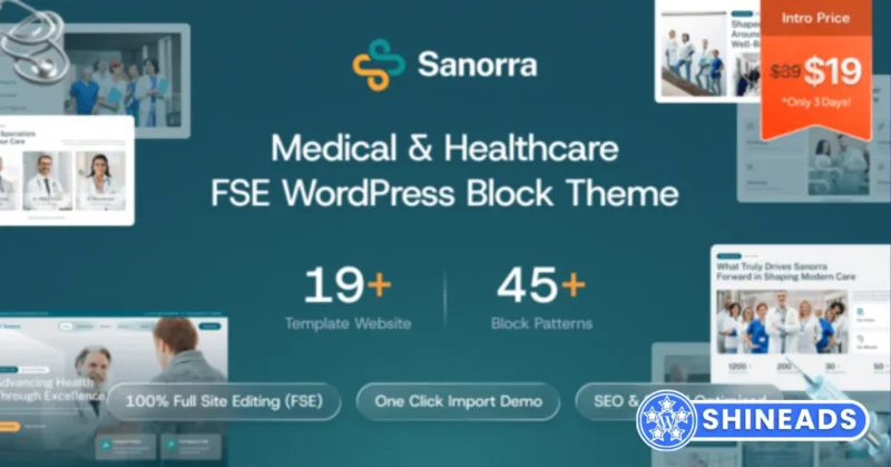Sanorra – Medical & Healthcare FSE WordPress Block Theme Free Download 1.0.1