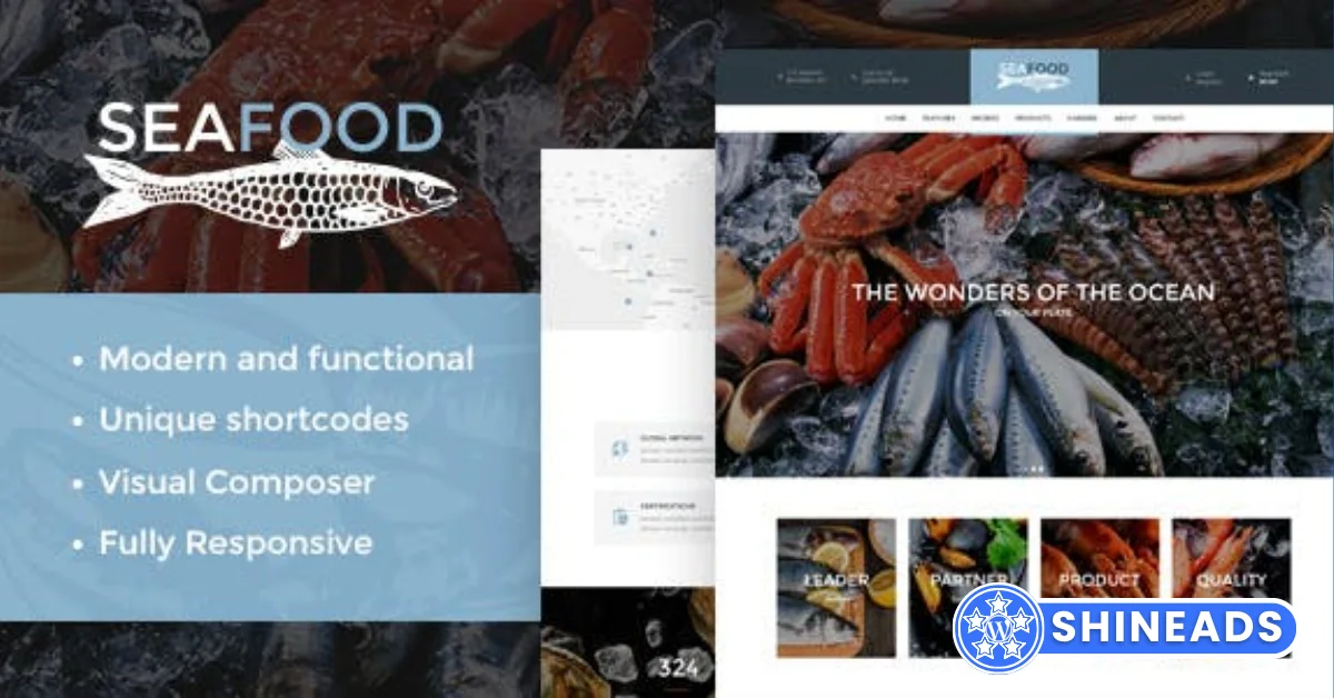 Seafood Company & Restaurant WordPress Theme  Free Download 1.5.14