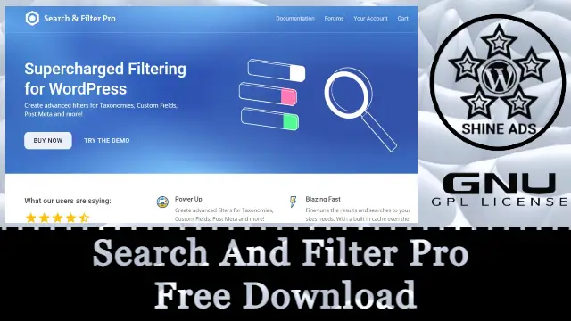 Search And Filter Pro Free Download v3.2.3