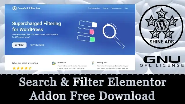 Search & Filter Elementor Addon Free Download v1.4.0