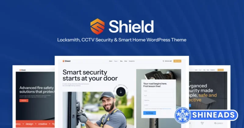Shield – Locksmith, CCTV Security & Smart Home WordPress Theme Free Download 1.3.0
