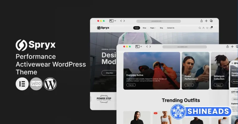 Spryx – Performance Activewear WordPress Theme Free Download 1.0.0