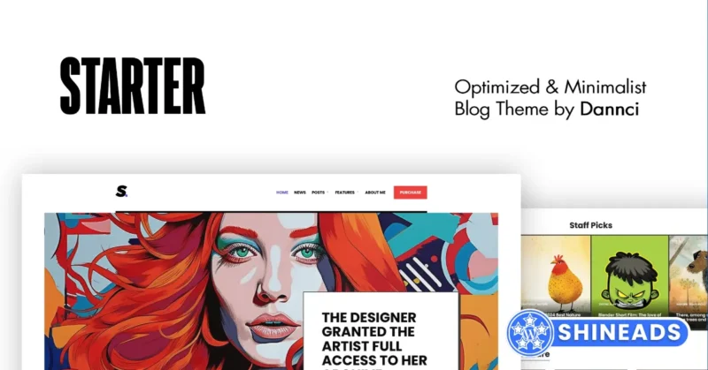 Starter – Optimized, Fast & Minimalist Blog Theme! Free Download 2.1