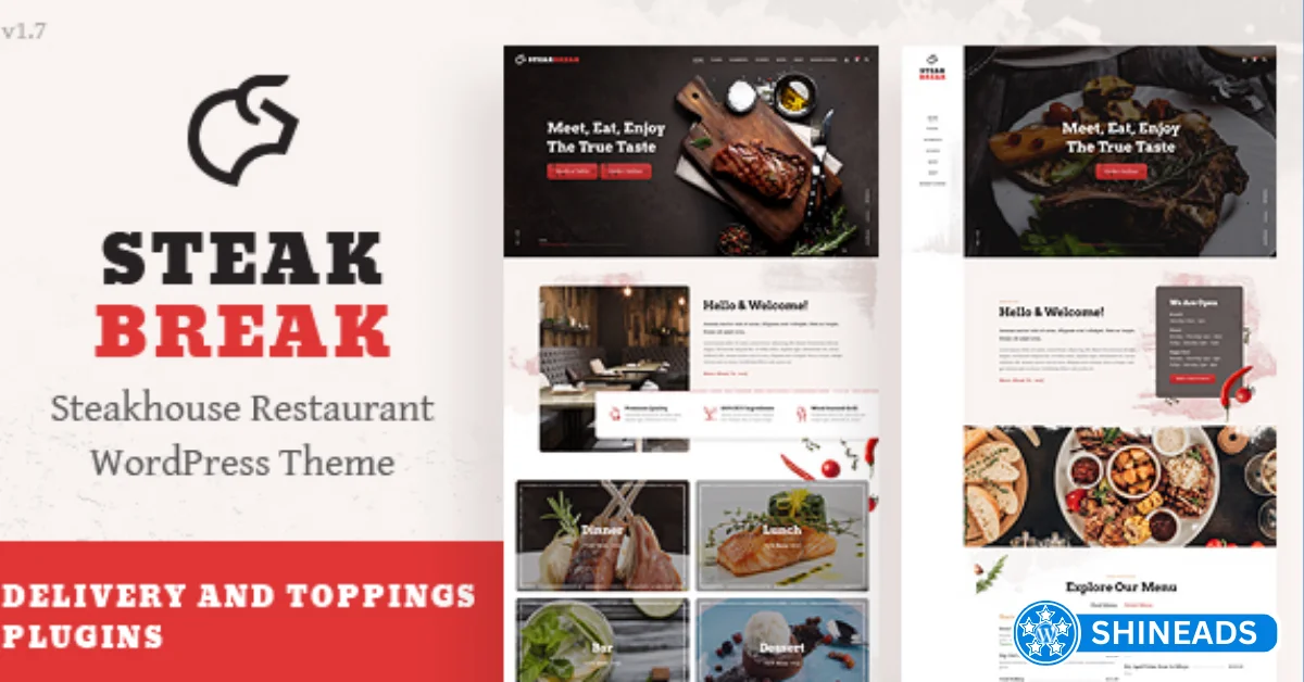 SteakBreak – Meat Restaurant WordPress Theme  Free Download v1.9.0