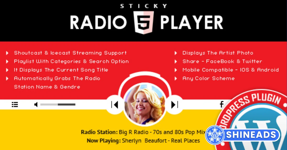 Sticky Radio Player WordPress Plugin Free Download v3.5