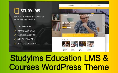 Studylms Education LMS & Courses WordPress Theme Free Download