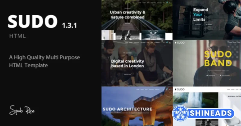Sudo – High Quality Multipurpose HTML template Free Download 1.3