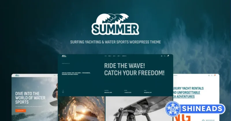 Summer – Surfing Yachting & Water Sports WordPress Theme Free Download 1.5.0