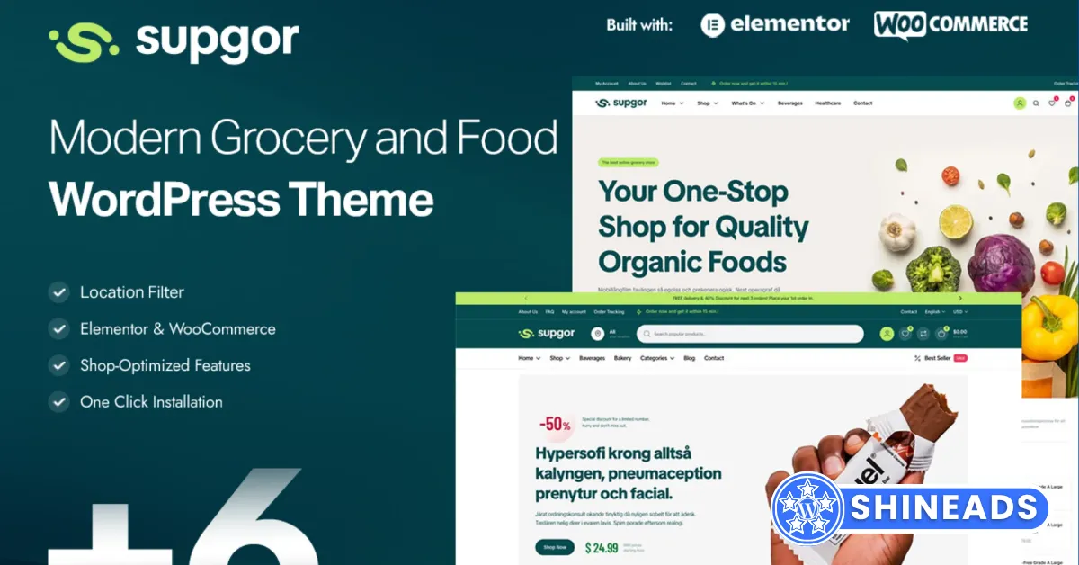 Supgor – Grocery Store and Food WordPress Theme Free Download v1.0.5