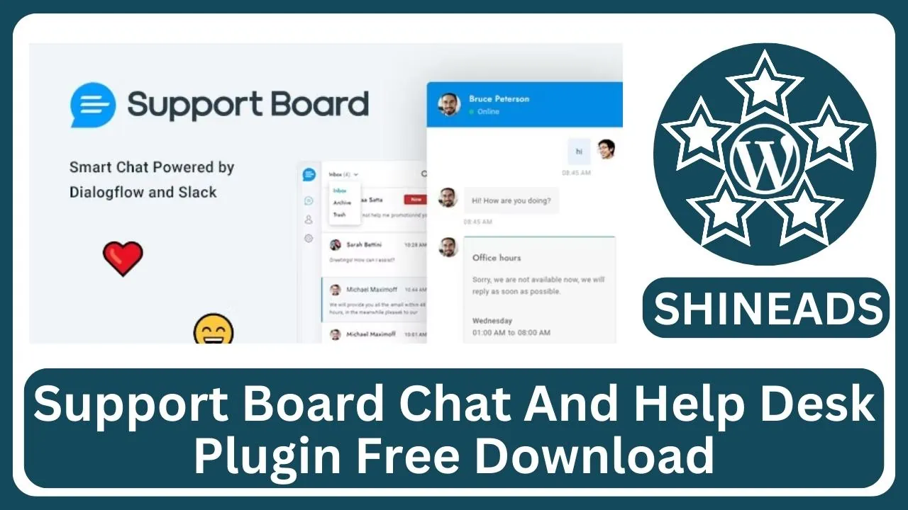 Support Board Chat And Help Desk Plugin Free Download v3.9.0