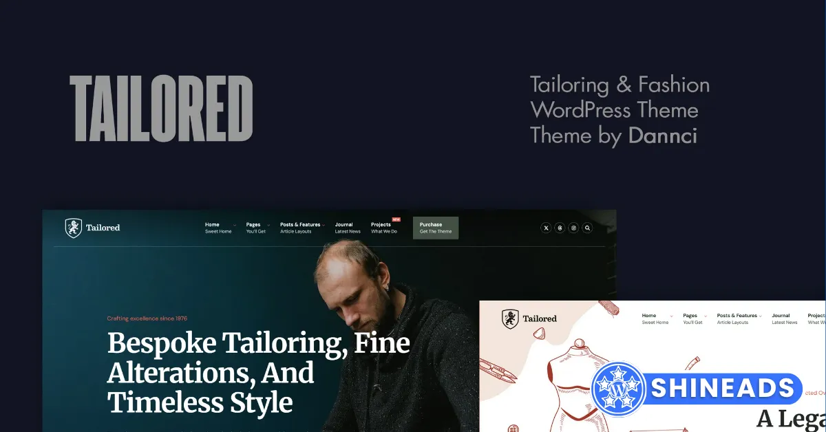 Tailored – Tailoring & Fashion WordPress Theme Free Download v1.0.0