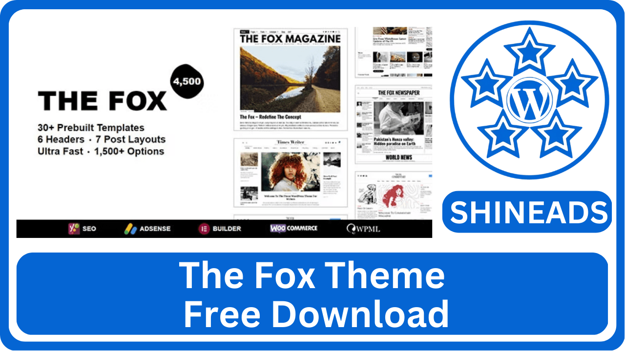 The Fox – Minimal Magazine News WordPress Theme Free Download v6.2.0.3