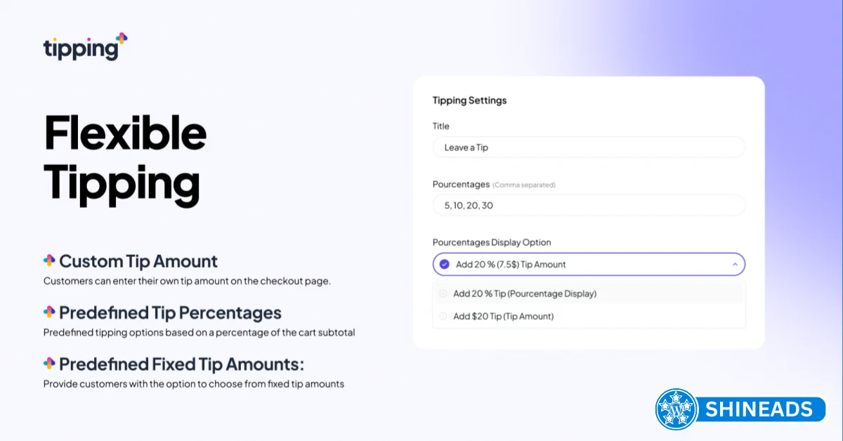 Tipping for WooCommerce Free Download v1.1.8