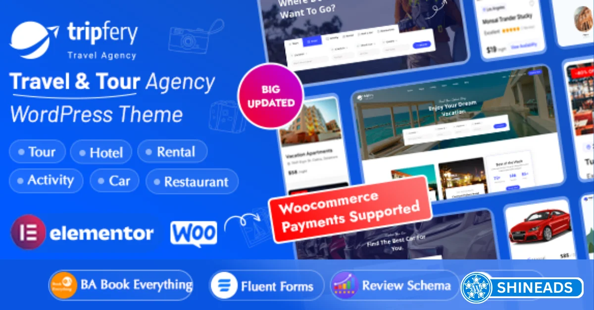 Tripfery – Travel & Tour Booking WordPress Theme  Free Download v1.4.0