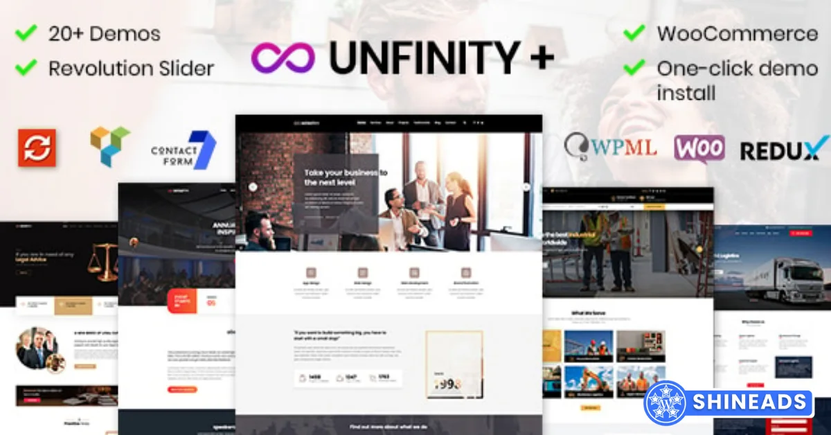 Unfinity – One Page WordPress Theme Free Download v1.3.5