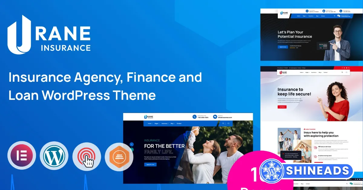 Urane – Insurance Agency & Finance WordPress Theme Free Download v1.0.0