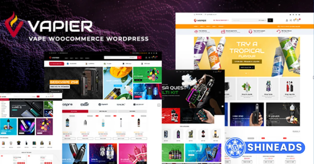Vapier Theme – Vape Store WooCommerce WordPress Theme Free Download v1.3.1