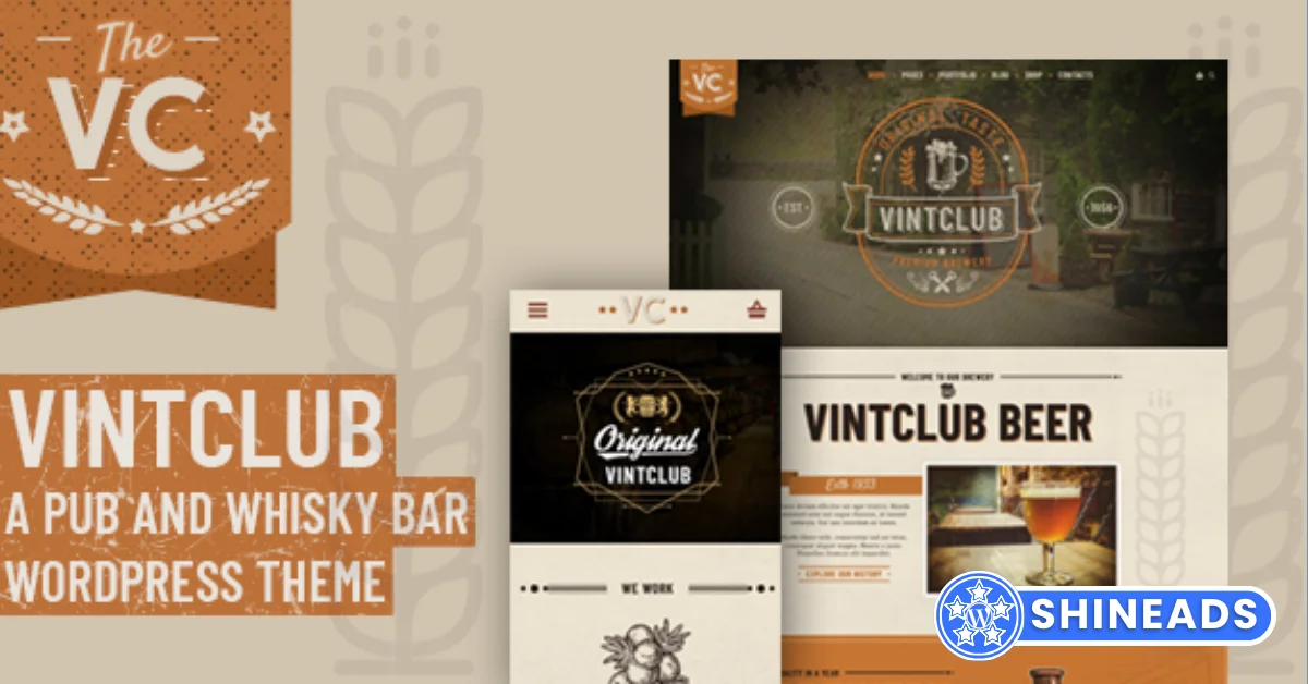 VintClub Theme – A Pub and Whisky Bar WordPress Theme Free Download v1.1.4
