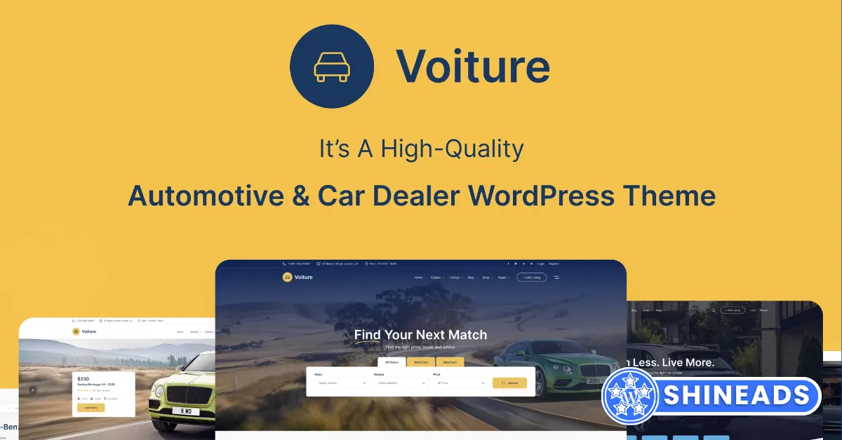 Voiture – Automotive & Car Dealer WordPress Theme Free Download v1.1.19