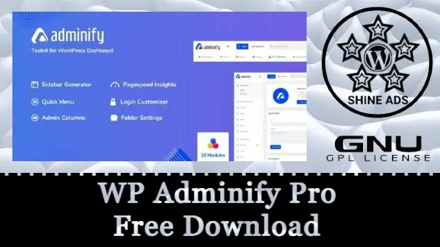 WP Adminify Pro Free Download v4.2.12