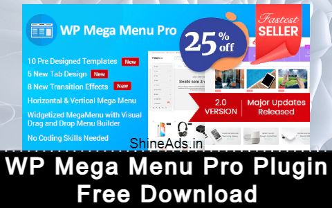 WP Mega Menu Pro Plugin Free Download v2.1.7