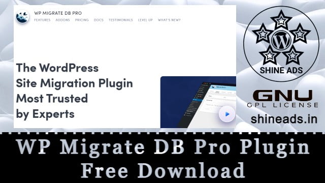 WP Migrate DB Pro Plugin Free Download v2.7.8
