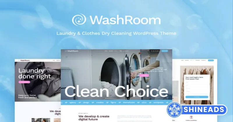 Washroom – Laundry & Clothes Dry Cleaning WordPress Theme Free Download 1.4.0