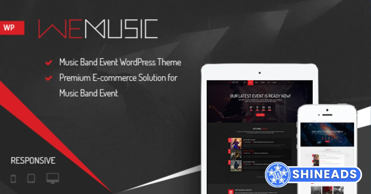 WeMusic Theme – Music Band Event WordPress Theme Free Download v1.9.3