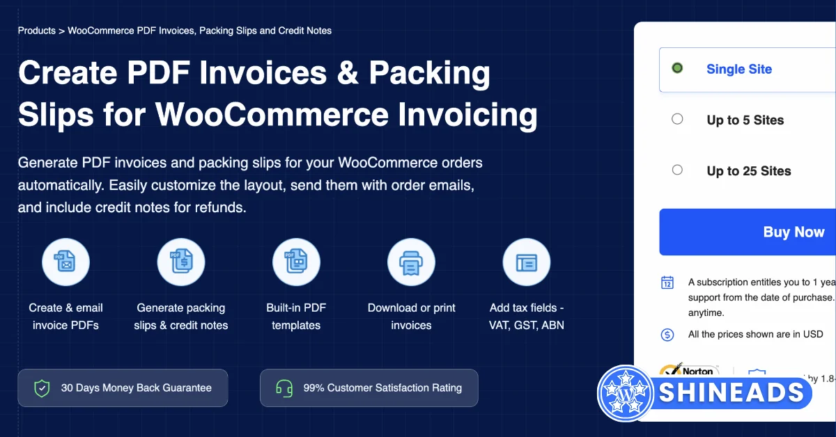 Webtoffee WooCommerce PDF Invoices, Packing Slips Pro Free Download v1.7.3