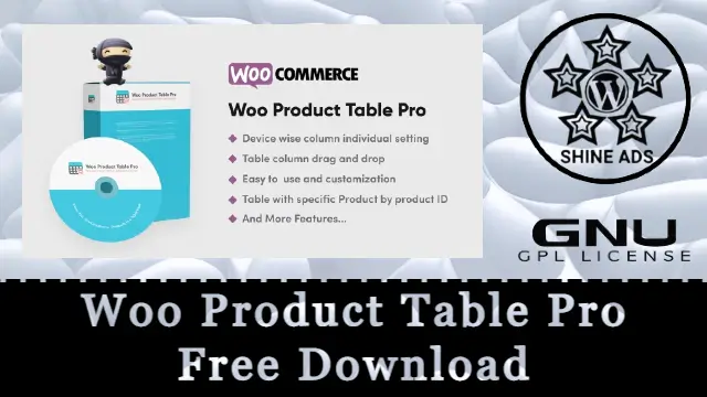 Woo Product Table Pro Free Download v9.1.0