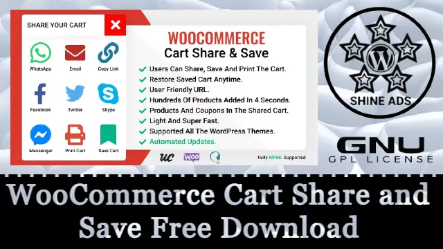WooCommerce Cart Share and Save Free Download v2.0.7