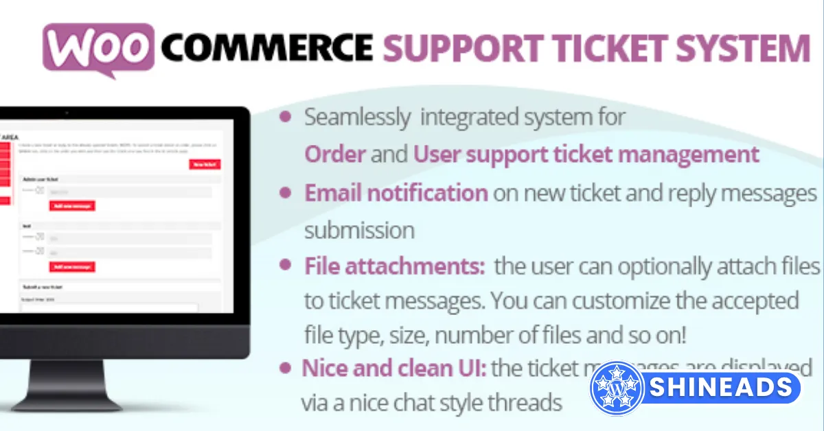 WooCommerce Support Ticket System Free Download v18.5
